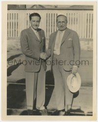 3y1404 IRVING THALBERG/LOUIS B. MAYER 8x10 still 1930s greeting in Hollywood after long trip abroad!