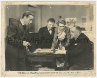 3y1428 MALTESE FALCON 8x10 still 1941 Humphrey Bogart, Lorre, Astor & Greenstreet with the bird!