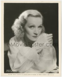 3y1434 MARLENE DIETRICH 8x10.25 still 1936 great head & shoulders portrait in ruffled shirt!