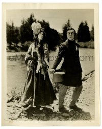 3y1456 OUR HOSPITALITY 8x10.25 still 1923 Buster Keaton & Natalie Talmadge stare at each other!