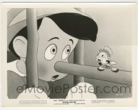 3y1464 PINOCCHIO 8x10.25 still 1940 Disney, Jiminy Cricket stands on Pinocchio's long nose!