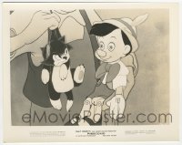 3y1466 PINOCCHIO 8x10.25 still 1940 Disney, Gepetto shows wooden Pinocchio to Figaro the cat!