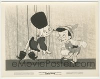 3y1467 PINOCCHIO 8x10.25 still 1940 Disney classic cartoon, Pinocchio smiles at female marionette!