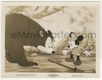 3y1473 POINTER 8x10.25 still 1939 Disney cartoon, bear & Mickey Mouse stare at dropped shotgun!