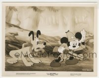 3y1474 POINTER 8x10.25 still 1939 Disney cartoon, Pluto & hunter Mickey Mouse hear the bear!