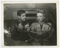 3y1490 SABOTEUR 8.25x10 still 1942 Robert Cummings shows Priscilla Lane his handcuffs, Hitchcock!