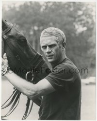 3y1514 THOMAS CROWN AFFAIR 7.75x10 still 1968 great close up of Steve McQueen with his polo pony!