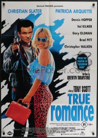 3y0391 TRUE ROMANCE Aust 1sh 1993 Christian Slater, Patricia Arquette, by Quentin Tarantino!