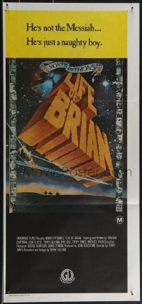 3y0395 LIFE OF BRIAN Aust daybill 1979 Monty Python, Graham Chapman in the title role!