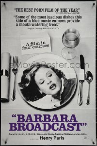 3y0751 BARBARA BROADCAST 1sh 1977 sexy C. J. Laing on dinner plate, Radley Metzger!