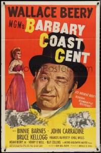 3y0753 BARBARY COAST GENT 1sh 1944 Wallace Beery, Binnie Barnes, John Carradine!