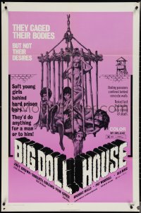 3y0764 BIG DOLL HOUSE 1sh 1971 artwork of Pam Grier whose body was caged, but not her desires!