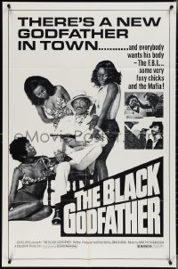 3y0768 BLACK GODFATHER 1sh R1970s the FBI, foxy chicks and the Mafia want his body!