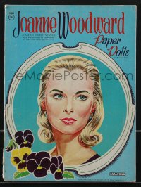 3y0341 JOANNE WOODWARD Saalfield softcover book 1958 paper doll cut-outs with many outfits!