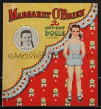 3y0342 MARGARET O'BRIEN Whitman Publishing softcover book 1946 paper doll cut-outs with many outfits!