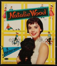 3y0344 NATALIE WOOD Whitman Publishing softcover book 1957 paper doll cut-outs with many outfits!