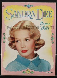 3y0345 SANDRA DEE softcover book 1959 paper dolls of the leading lady with many colorful outfits!