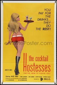 3y0795 COCKTAIL HOSTESSES 1sh 1973 written by Ed Wood, artwork of sexiest waitress!