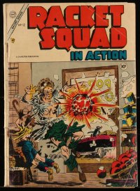 3y1173 RACKET SQUAD IN ACTION #12 comic book August 1954 great cover by Steve Ditko, pre-code crime!