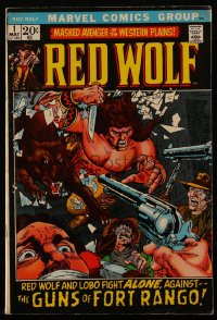 3y1174 RED WOLF #1 comic book May 1972 cover art by Gil Kane & John Severin, Schwarzenegger ad!