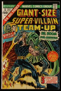 3y1176 SUPER-VILLAIN TEAM UP Giant-Size #1 comic book March 1975 cover by Ron Wilson & Frank Giacoia!