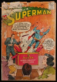 3y1179 SUPERMAN #111 comic book February 1957 inks by Al Plastino, pencils by Ruben Moreira!