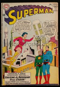 3y1189 SUPERMAN #159 comic book February 1963 pencils by Curt Swan, inks by George Klein!