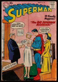 3y1181 SUPERMAN #120 comic book March 1958 pencils by Curt Swan, Inks by Stan Kaye!