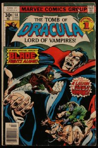 3y1206 TOMB OF DRACULA #58 comic book July 1977 art by Gene Colan & Tom Palmer, Blade Fights Alone!