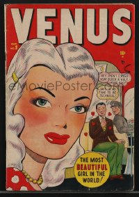 3y1209 VENUS #2 comic book October 1948 second issue , the most beautiful girl in the world!