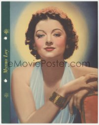 3y1259 MYRNA LOY Dixie ice cream premium 1936 sexy close portrait + movie images & info on back!