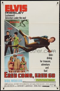 3y0829 EASY COME, EASY GO 1sh 1967 scuba diver Elvis Presley looking for adventure & fun!