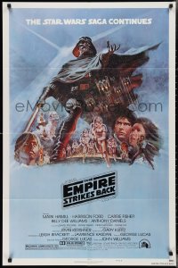 3y0831 EMPIRE STRIKES BACK style B NSS style 1sh 1980 George Lucas classic, art by Tom Jung!