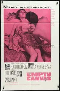 3y0833 EMPTY CANVAS 1sh 1964 Horst Buchholz, Catherine Spaak, not with love, not with money!