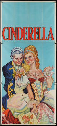 3y0153 CINDERELLA stage play English 3sh 1930s beautiful art close up art with her dancing with man!