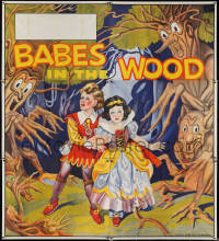 3y0117 BABES IN THE WOOD stage play English 6sh 1930s Tenggren-like art of kids & menacing trees!