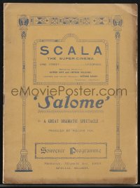 3y0437 SALOME English program 1920 Biblical seductress Theda Bara sowed sin in ancient Galilee, rare!