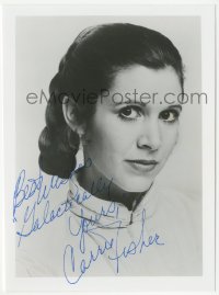 3y1214 CARRIE FISHER 5x7 fan photo 1981 portrait as Princess Leia with autopen signature!