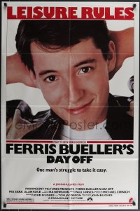 3y0843 FERRIS BUELLER'S DAY OFF 1sh 1986 c/u of Matthew Broderick in John Hughes teen classic!