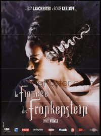 3y0060 BRIDE OF FRANKENSTEIN French 1p R2008 super close up of Elsa Lanchester in the title role!