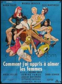 3y0066 HOW I LEARNED TO LOVE WOMEN French 1p 1969 art of Martinelli, Ekberg, Mercier & sexy girls!
