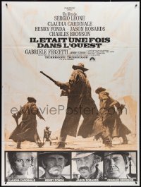 3y0073 ONCE UPON A TIME IN THE WEST French 1p R1970s Leone, Cardinale, Fonda, Bronson & Robards!