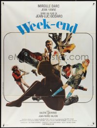 3y0084 WEEK END French 1p 1968 Jean-Luc Godard, great montage with sexy Mireille Darc!