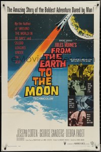 3y0854 FROM THE EARTH TO THE MOON 1sh 1958 Jules Verne's boldest adventure dared by man!