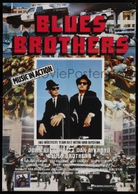 3y0467 BLUES BROTHERS German 1980 completely different image of John Belushi & Dan Aykroyd!