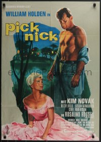 3y0473 PICNIC German R1962 great Rehak artwork of William Holden & short-haired Kim Novak!