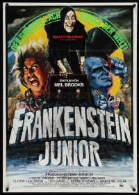 3y0479 YOUNG FRANKENSTEIN German 1975 Mel Brooks, art of Gene Wilder, Peter Boyle & Feldman by Hoss!