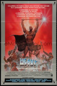 3y0887 HEAVY METAL style B 1sh 1981 classic musical animation, wild Richard Corben fantasy art!