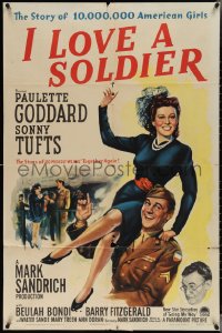 3y0904 I LOVE A SOLDIER 1sh 1944 Paulette Goddard, Sonny Tufts in uniform, Barry Fitzgerald