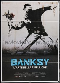 3y0051 BANKSY & THE RISE OF OUTLAW ART Italian 1p 2020 great art of rioter throwing flowers!